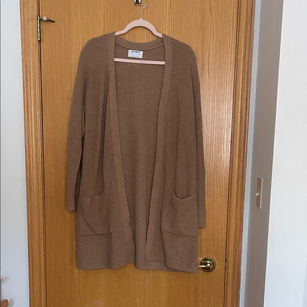 Old Navy Tan Open-Front Cardigan